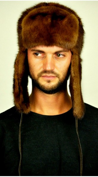 Cappello pelliccia visone stile russo uomo - Amifur.it