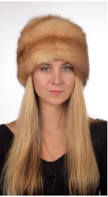 Cappello in zibellino donna classico color champagne