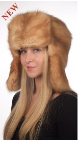 Cappello zibellino stile russo donna - color champagne