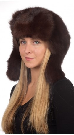 Cappello zibellino stile russo unisex - color marrone scuro
