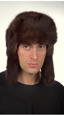 Cappello zibellino stile russo uomo - color marrone scuro